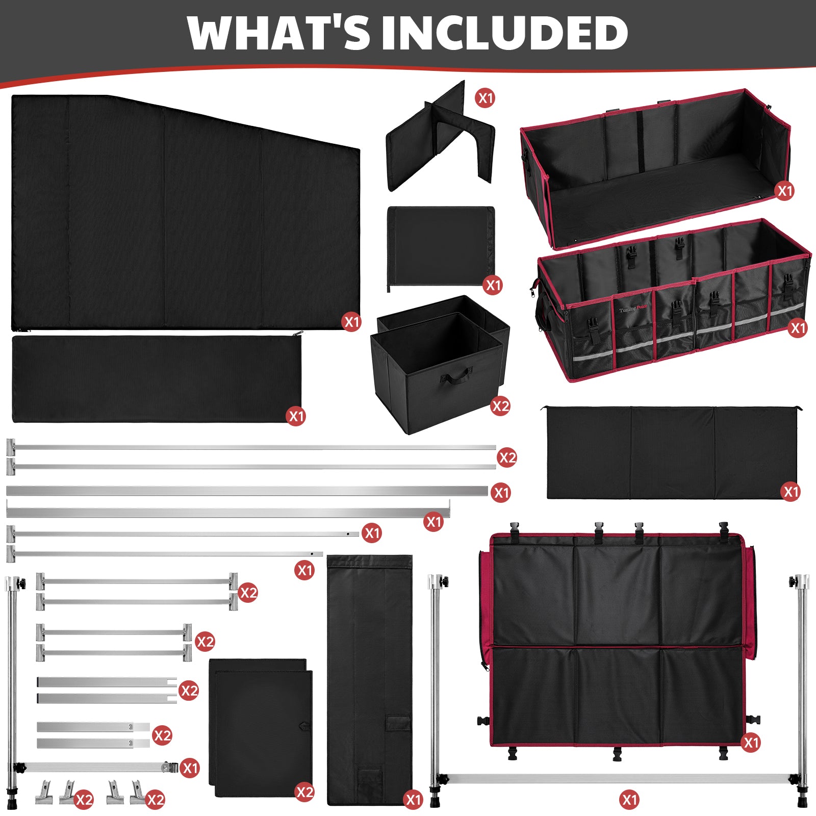 Roamlen Stowbed Set for Two Persons Car Bed with Storagebox